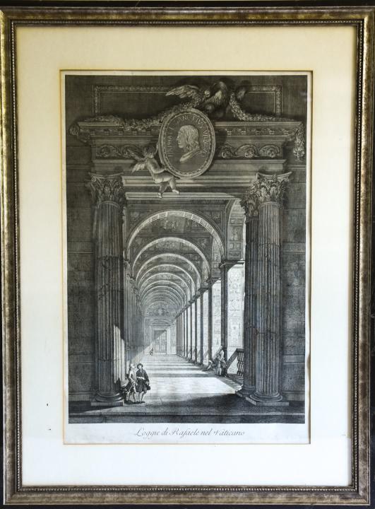 Antique 18th C Italian Engraving of the Vatican (1 of 8)