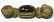 Antique Chinese Gilt Metal W Natural Stone Buckle
