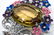Vintage Coro Enamel & Rhinestone Floral Basket Pin - 3
