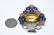 Vintage Coro Enamel & Rhinestone Floral Basket Pin - 7