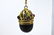 Pair Antique 14k Gold Onyx Garnet Earrings - 6