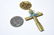 Antique C 1880 Gold Filled Cross Pendant Necklace - 7