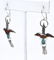 Sterling Turquoise Inlaid Thunderbird Earrings - 6