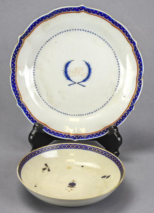 Two Antique 18th C Chinese Export Porcelain Pieces (1 of 9)