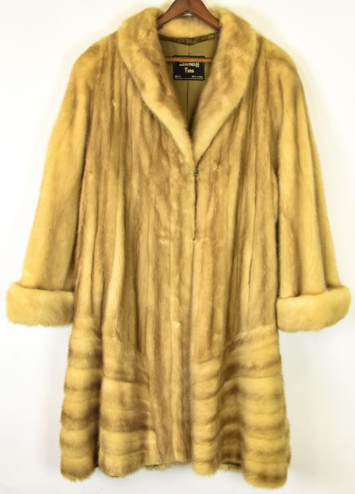 Lomanoff Furs Blond Mink Bias Cut Swing Fur Coat (1 of 10)