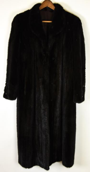 Full Length Ranch Mink Paisley Lined Fur Coat (1 of 10)