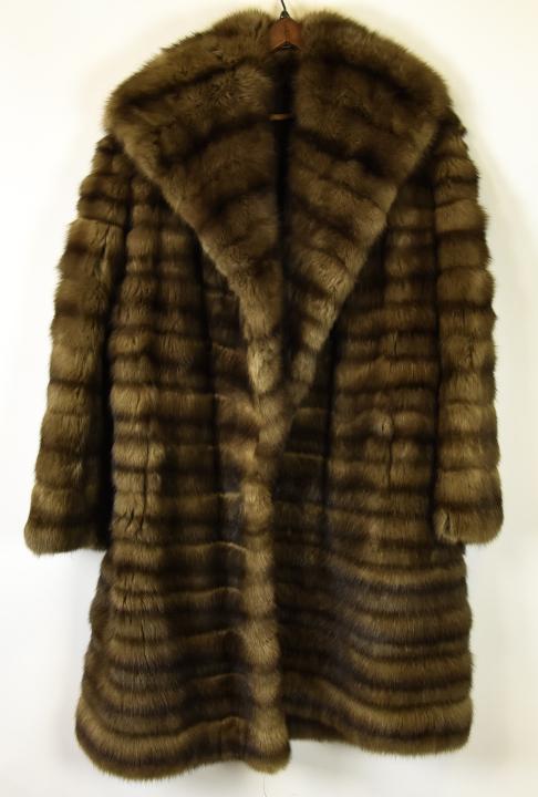 Designer Russian Sable Paneled Fur Swing Coat (1 of 10)