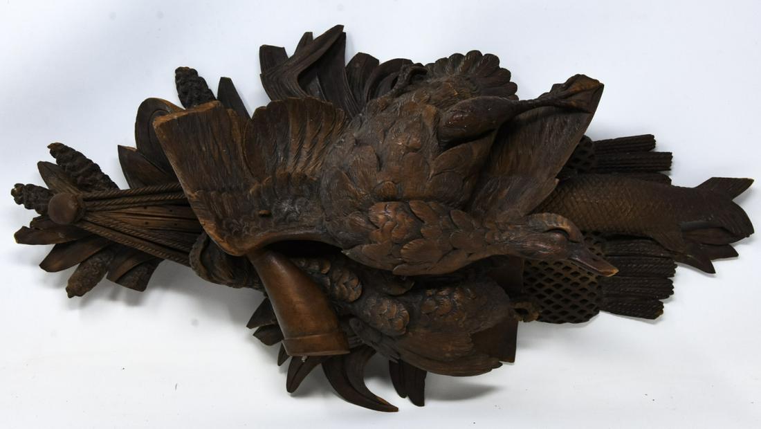Antique German Black Forest Hunting Motif Carving (1 of 7)
