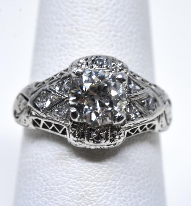 Estate 1.14 Carat Diamond & Platinum Ring (1 of 6)