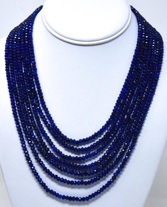 Multi Strand 450 Carat Blue Sapphire Necklace (1 of 6)
