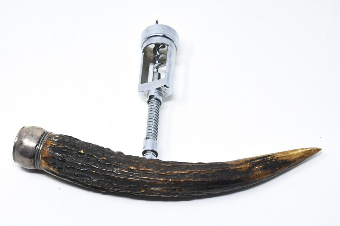 Antique English Sterling & Horn Corkscrew (1 of 8)