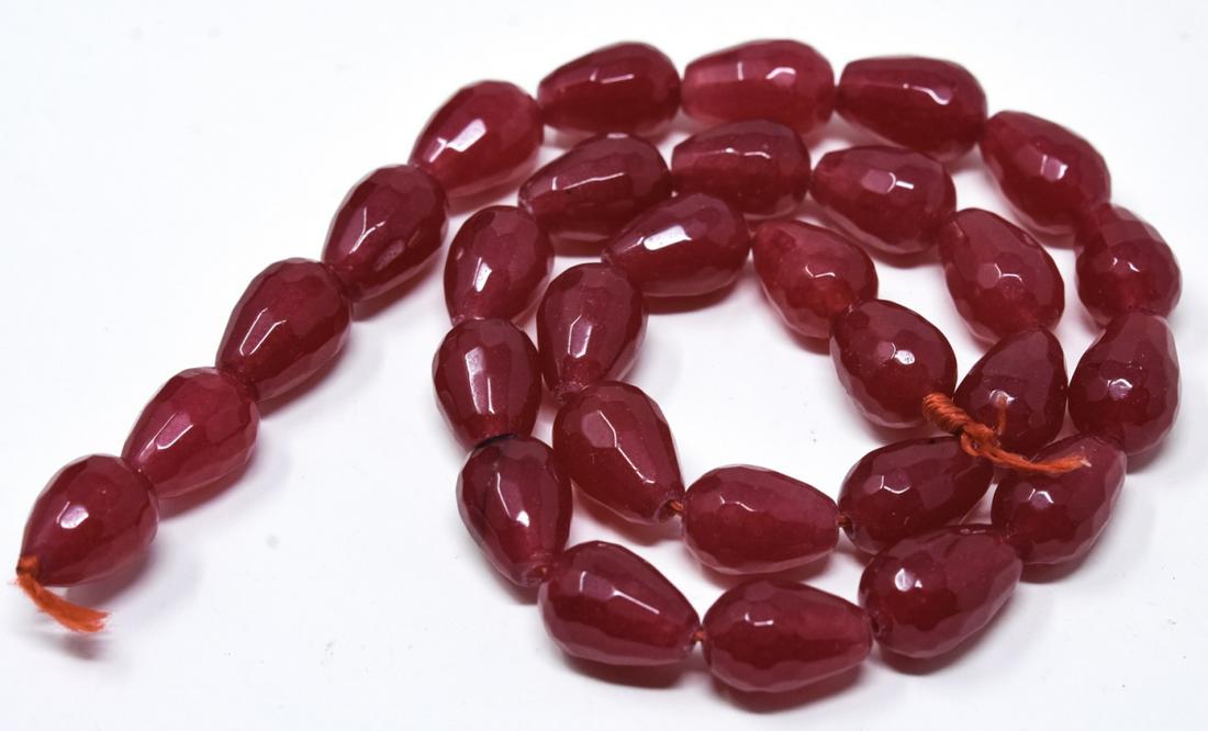 190 Carat of Rubies - Carved Faceted Pear Shape (1 of 5)