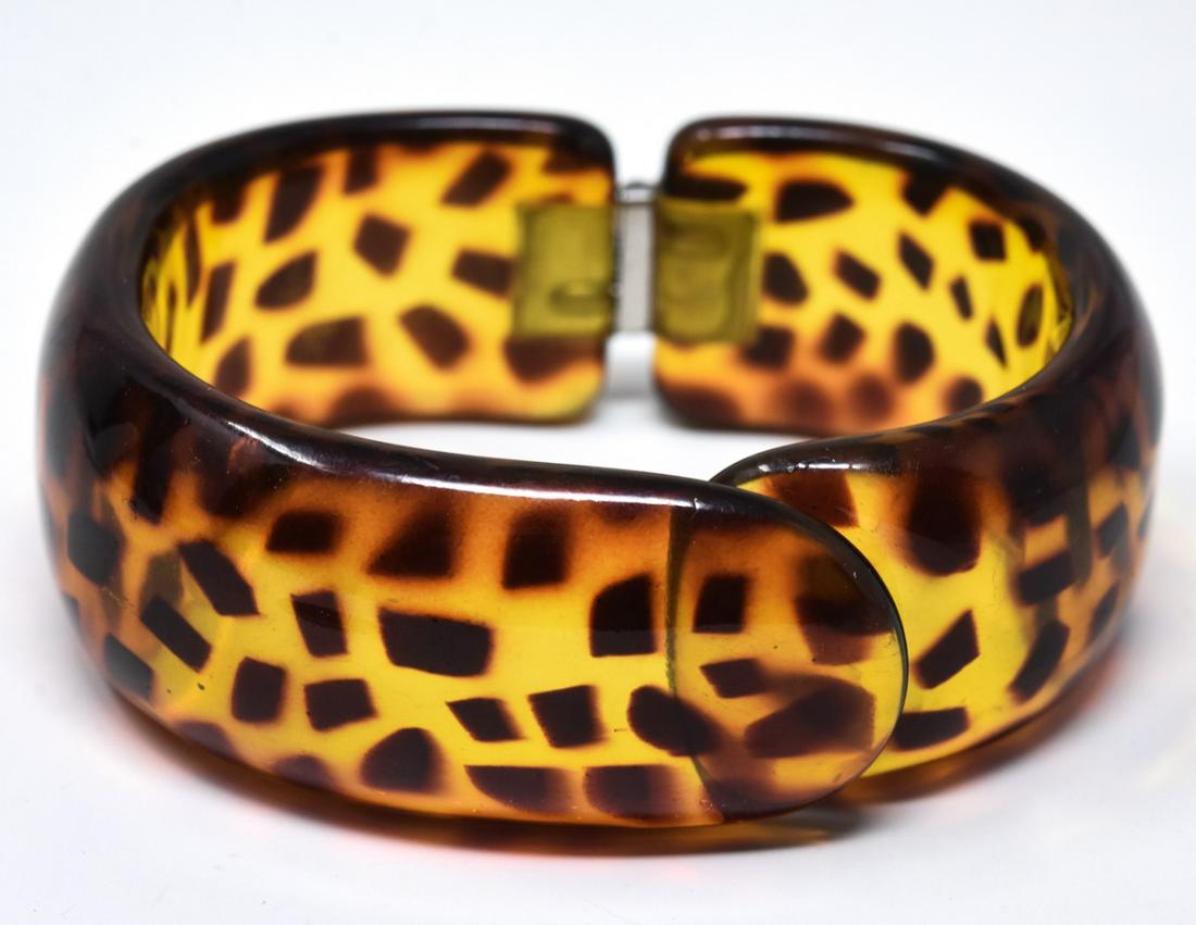 Vintage Faux Tortoise Shell Clamper Bracelet (1 of 6)