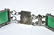 Art Deco Sterling Green Onyx & Marcasite Bracelet - 5