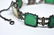 Art Deco Sterling Green Onyx & Marcasite Bracelet - 6