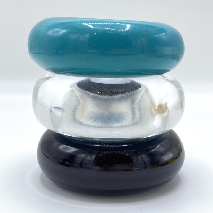 Trio of Vintage Designer Resin Bangle Bracelets (1 of 3)