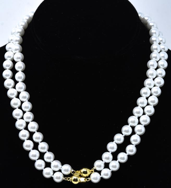Pair of 6mm Hand Knotted Pearl Necklace Strands (1 of 5)