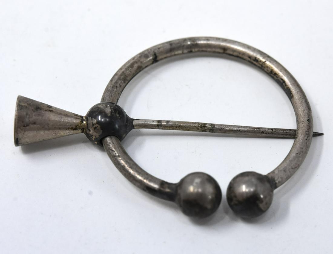 Vintage Sterling Silver Swedish Fibula Form Brooch (1 of 6)