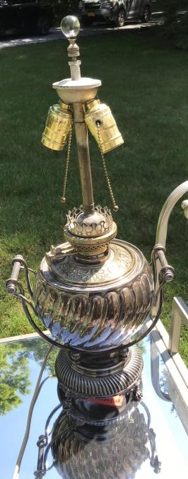 Antique Silver Plate Tureen Mounted Table Lamp (1 of 3)