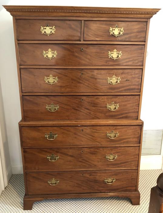 Antique English Georgian C1820 Chest on Chest (1 of 6)