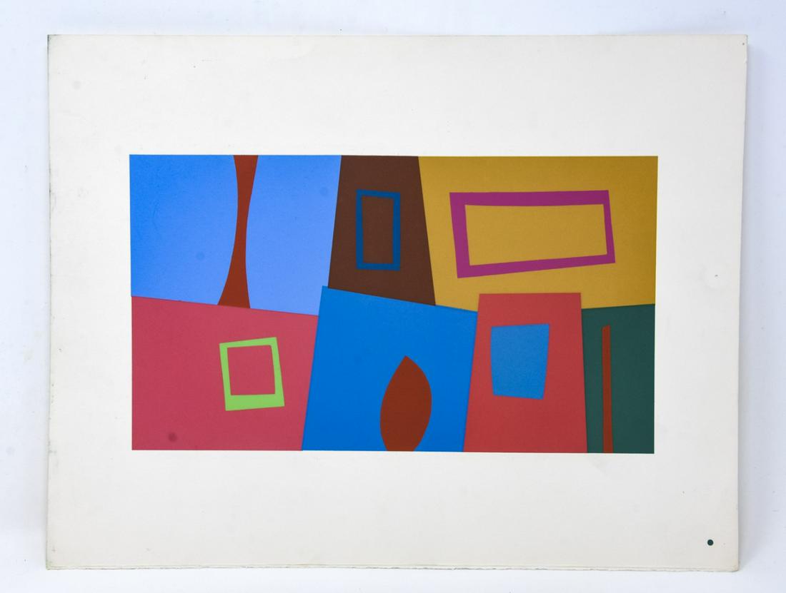 Josef Albers Silkscreen Interaction of Color 1963: Josef Albers Silkscreen Interaction of Color 1963. Silk screen / serigraph from the important Albers project "Interaction of Color", published in 1963 by Yale University Press in a limited edition. Me