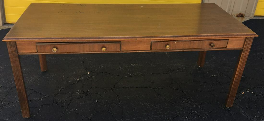 Parsons Style Two Drawer Console Table / Desk: Parsons Style Two Drawer Console Table / Desk. 30 inches x 71 inches x 30 inches.