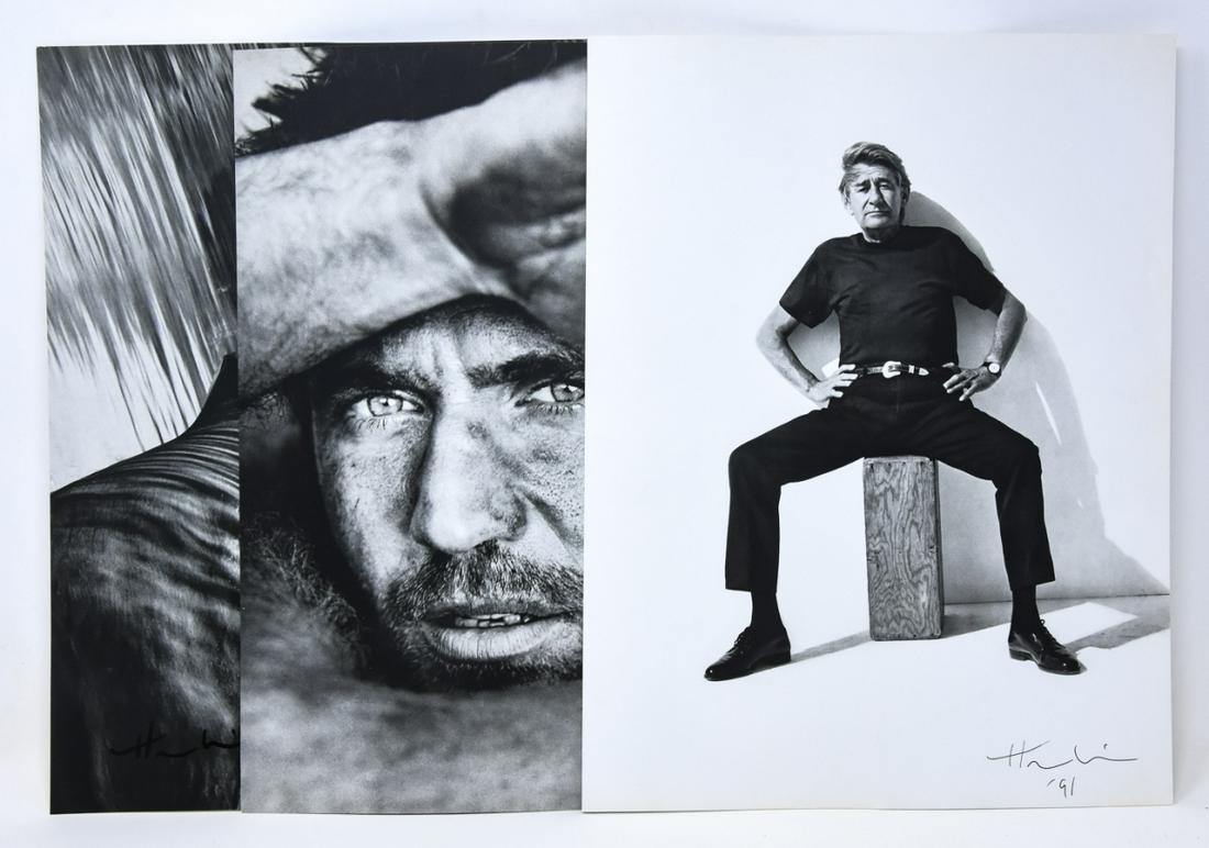 3 Herb Ritts Signed Black & White Photographs: 3 Herb Ritts Signed Black & White Photographs. 3 black and white photographs by Herb Ritts, signed by the artist. One of Helmut Newton which measures 13.75 inches x 10.5 inches.
