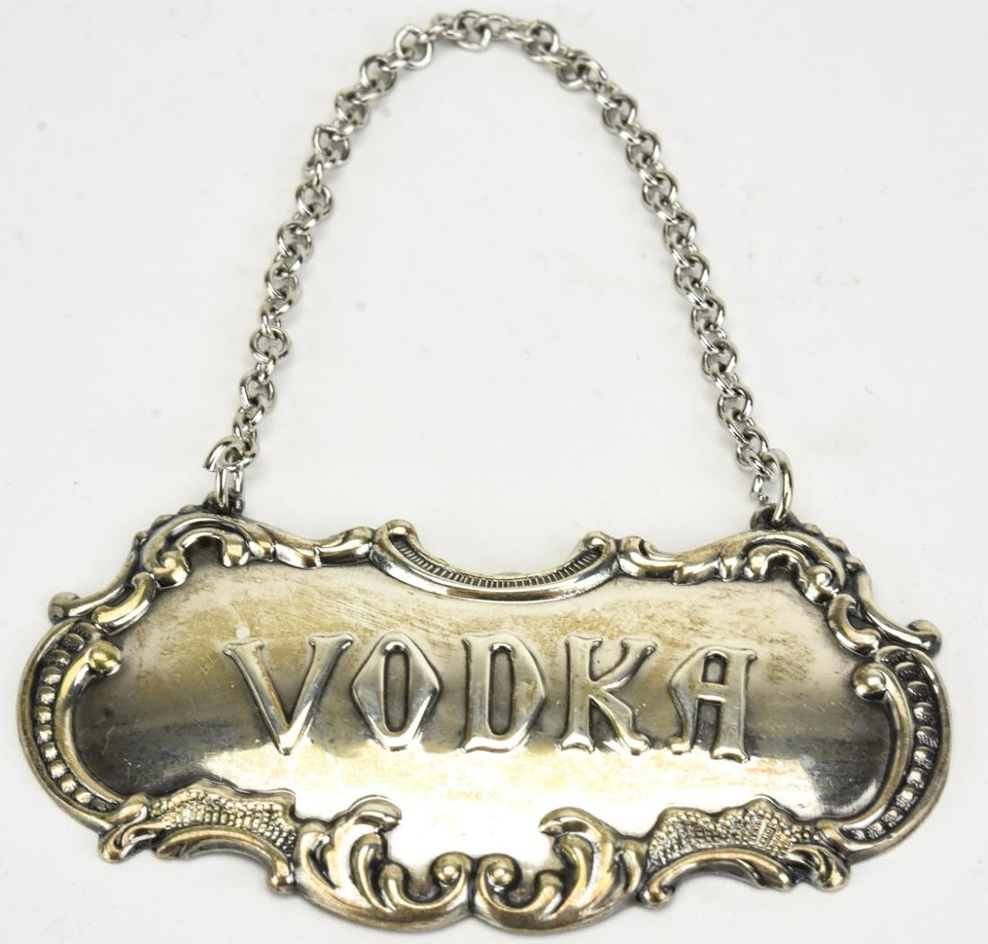 Gorham Sterling Silver Decanter Label for Vodka (1 of 7)