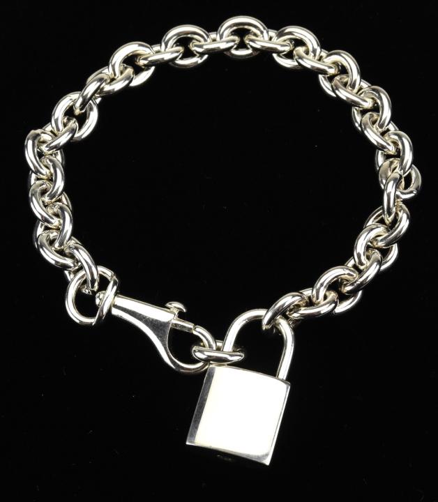 Coach Sterling Padlock Pendant Charm Bracelet (1 of 10)