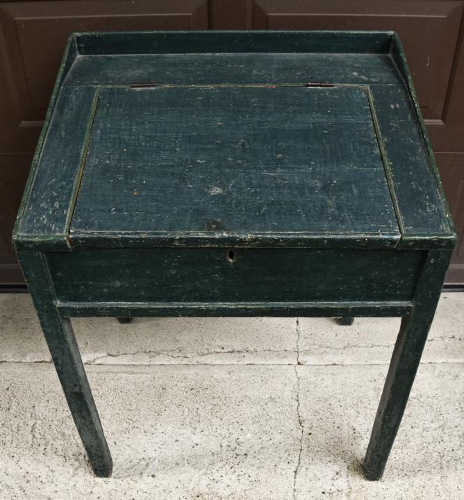 Antique French Canadian Pine Slant Top Desk (1 of 5)