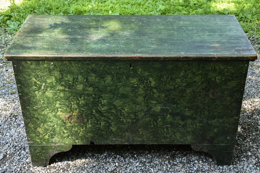 Antique 19th C Faux Painted Pine Trunk / Chest (1 of 7)