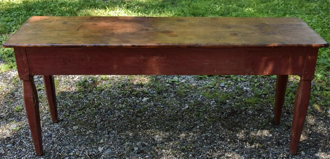 Antique 19th C Painted Pine Console Table (1 of 7)