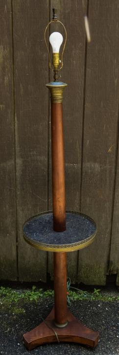 American Federal Style Floor Lamp with Table Shelf (1 of 5)