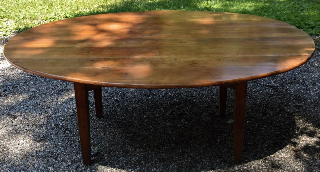 Pierre Deux French Country Plank Cherry Oval Table (1 of 7)