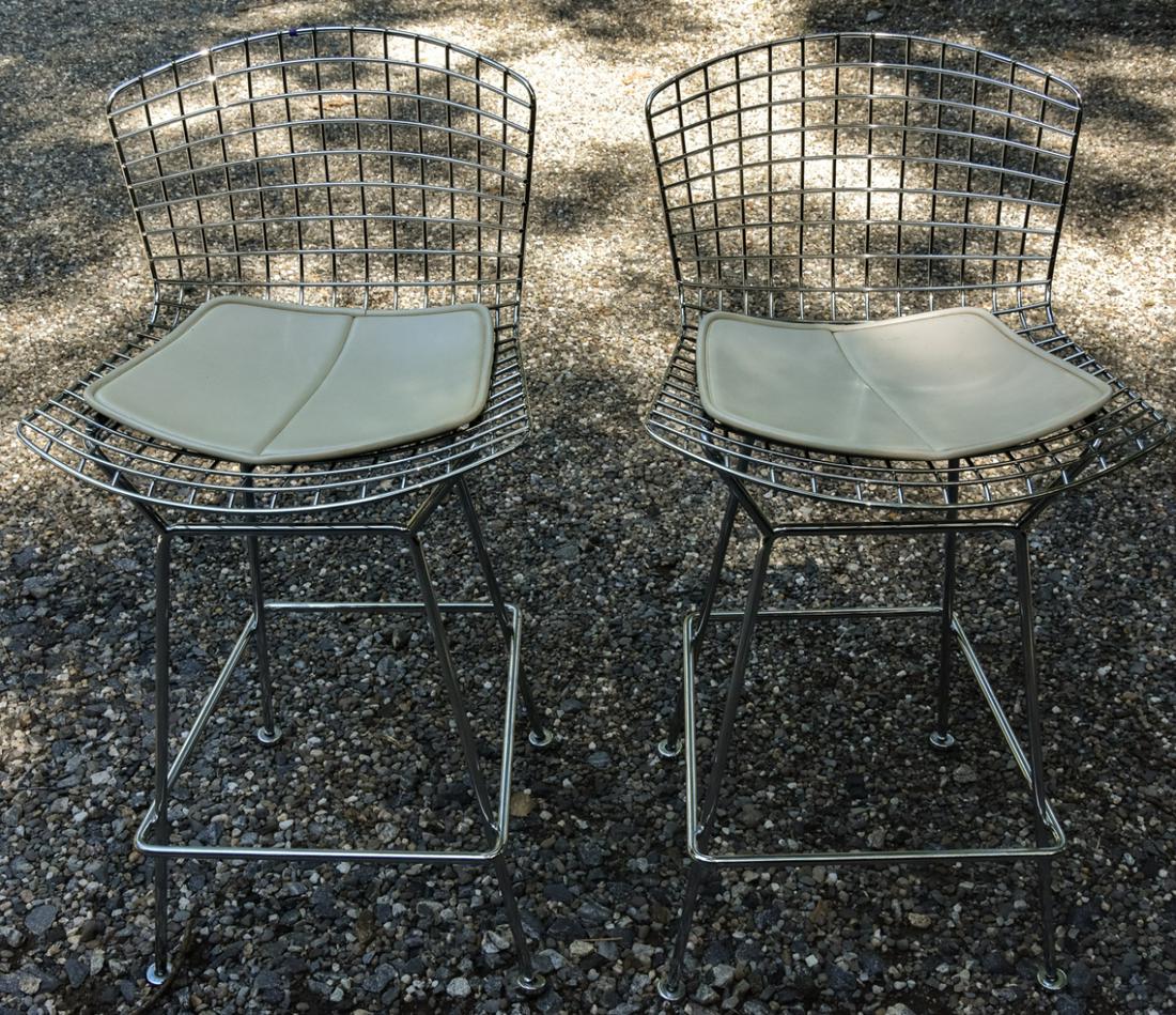 Pair Contemporary Modern Knoll Bar Counter Stools (1 of 4)