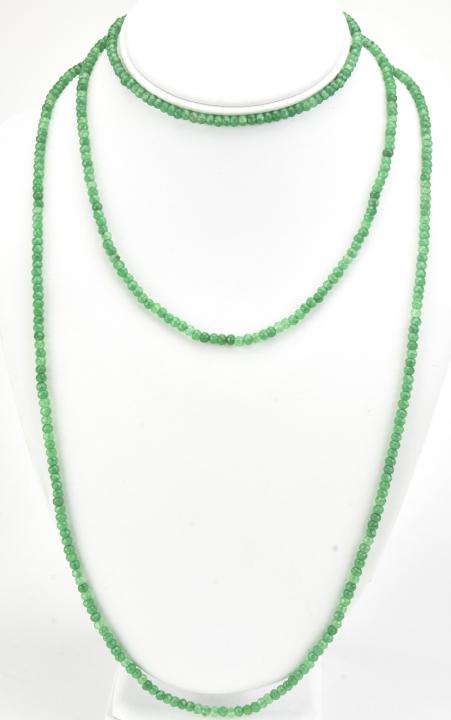 Pair of Faceted Emerald Necklaces w 150 Carats (1 of 6)