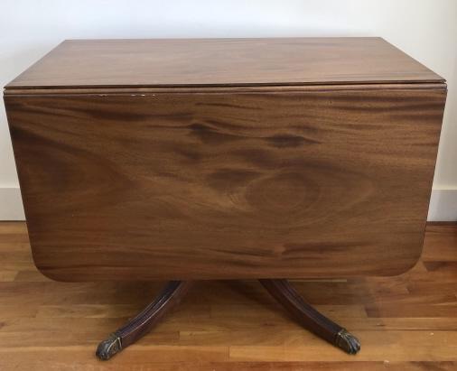 Regency Drop Leaf Pedestal Claw Foot Dining Table (1 of 5)