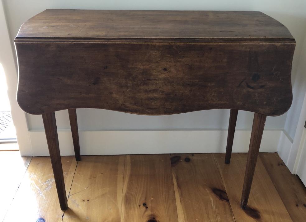 Antique Artisan Hand Carved Drop Leaf Side Table (1 of 8)