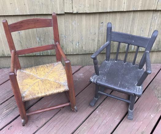 Two Antique 19th C American Child's Rocking Chair (1 of 3)