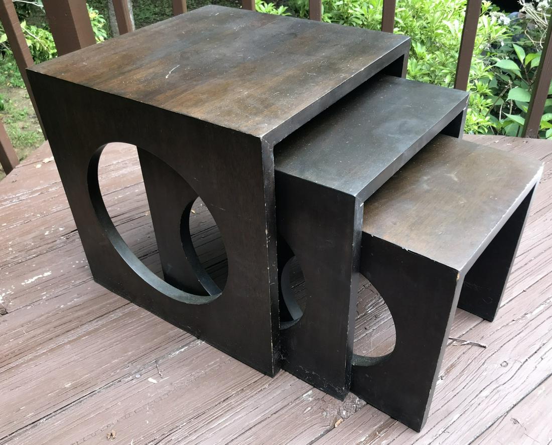 Set of Three Mid Century Style Nesting Tables (1 of 3)
