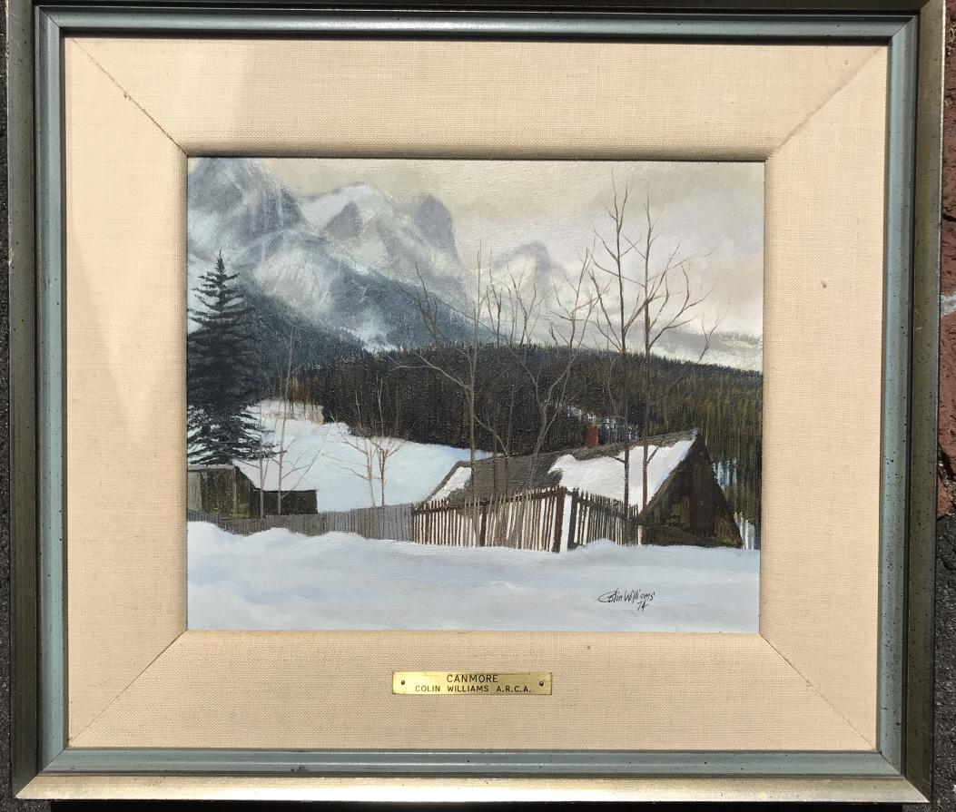 Colin Williams Oil Painting Landscape w Barns (1 of 3)