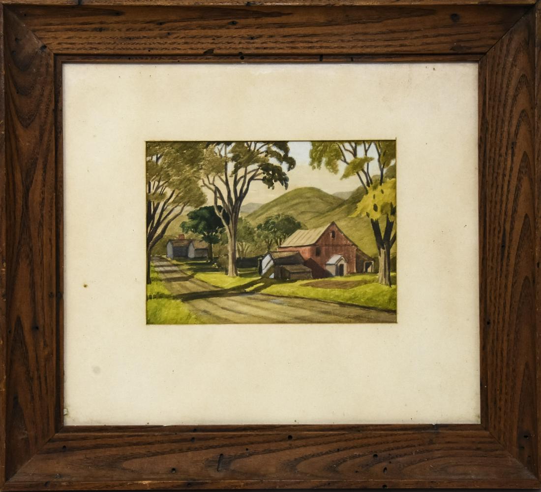 Mid 20th C Watercolor Painting of Vermont (1 of 7)