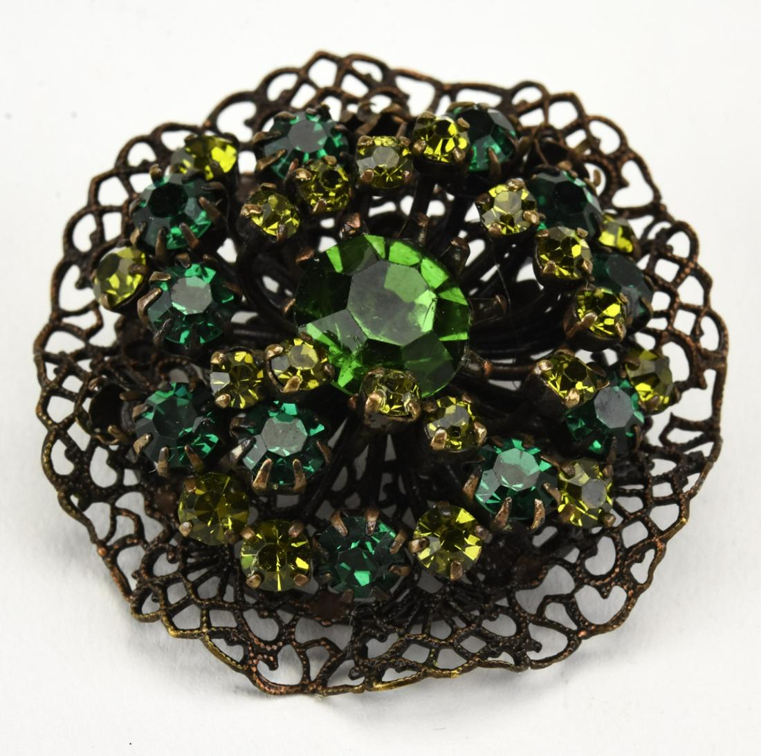 Vintage Costume Jewelry Austrian Crystal Brooch (1 of 6)