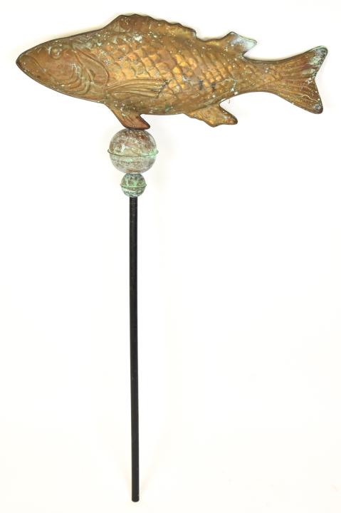 Figural Copper Fish Weather Vane (1 of 7)