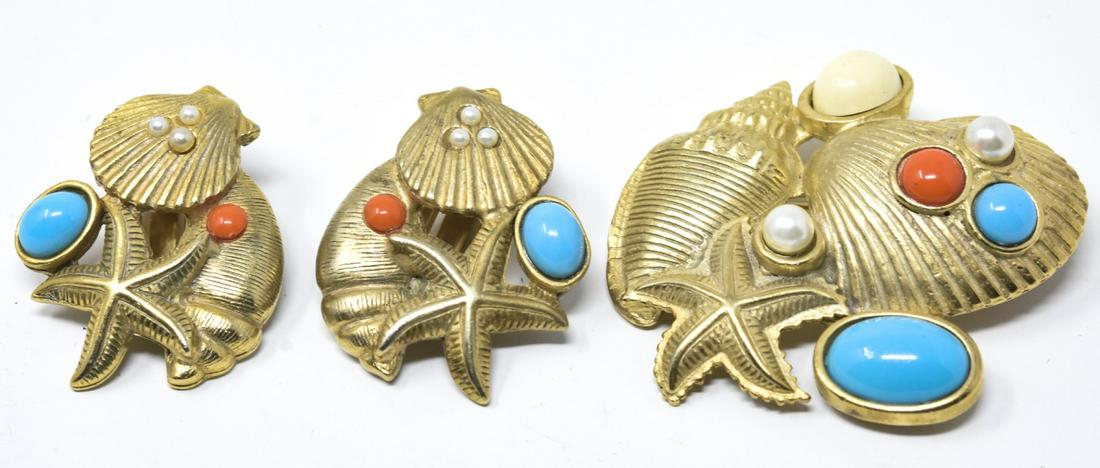 Vintage Faux Turquoise, Coral & Pearl Demi Parure (1 of 6)