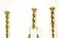 Hollywood Regency Gilt Brass Fireplace Tool Set - 6