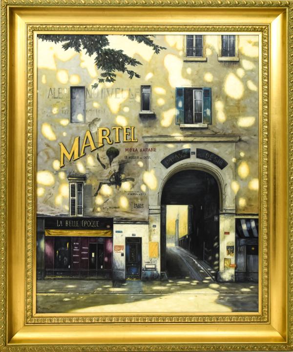 Framed Signed Large Oil Painting of Paris Street (1 of 9)