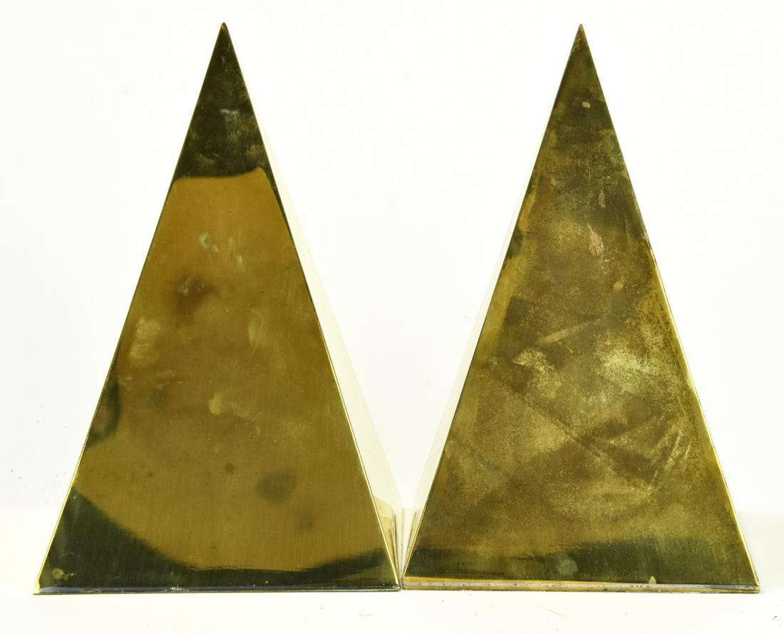 Pair Mid Century Gilt Brass Pyramid Table Statues (1 of 7)