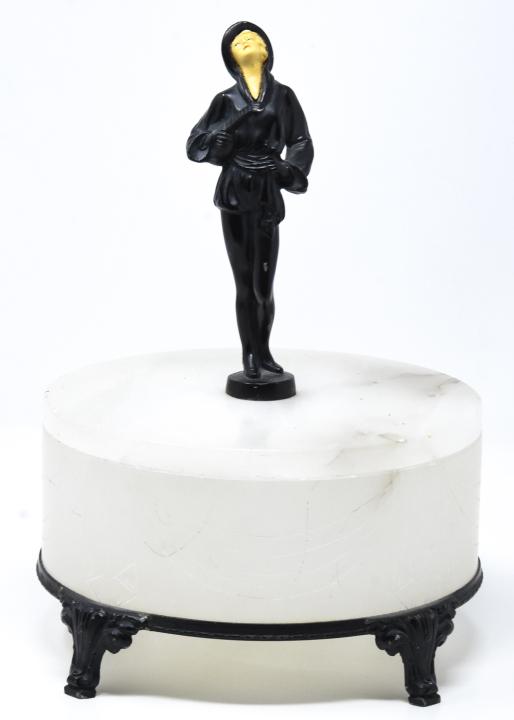 Antique Bronze & Quartz Covered Table Box (1 of 8)