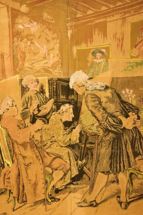 Antique French Rococo Tapestry of Court Scene (1 of 13)